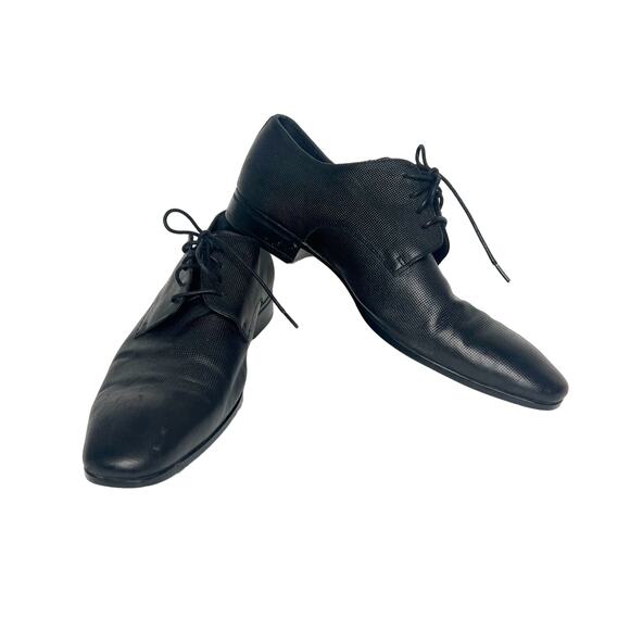 HUGO BOSS Highline Derb Pr1 Textured Leather Derby Shoes Black Mens Size US 10 - Picture 12 of 12